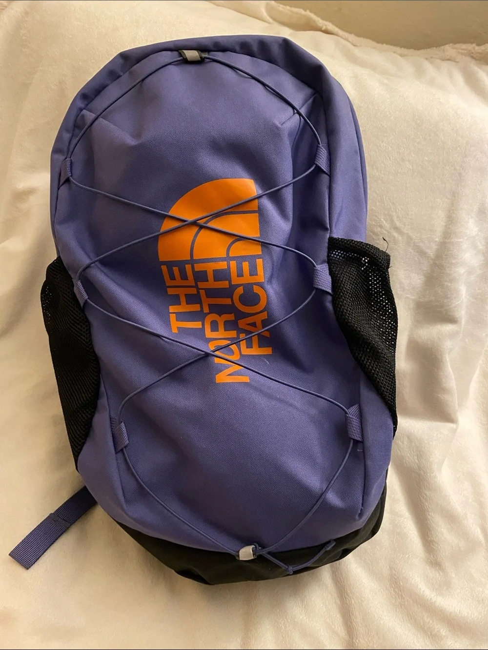 The North Face youth court Jester Backpack purple and black